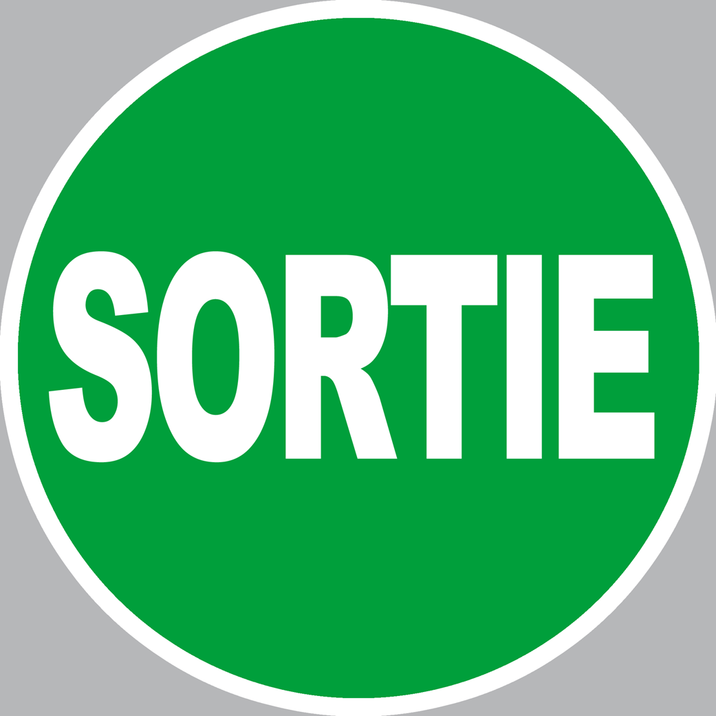 Sortie rond (20x20cm) - Sticker/autocollant