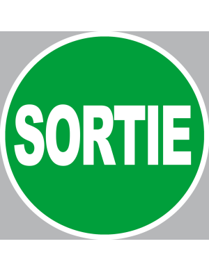Sortie rond (15x15cm) - Sticker/autocollant