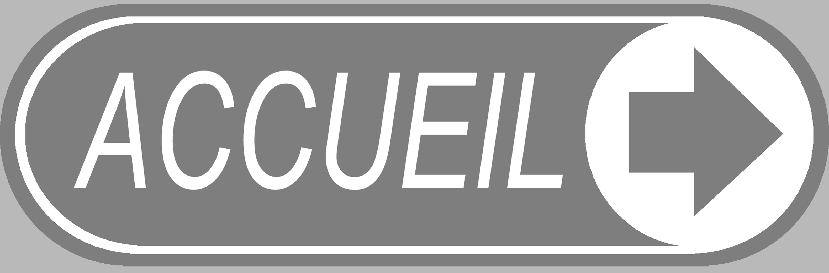 Accueil - Direction droite (29x9cm) - Sticker/autocollant