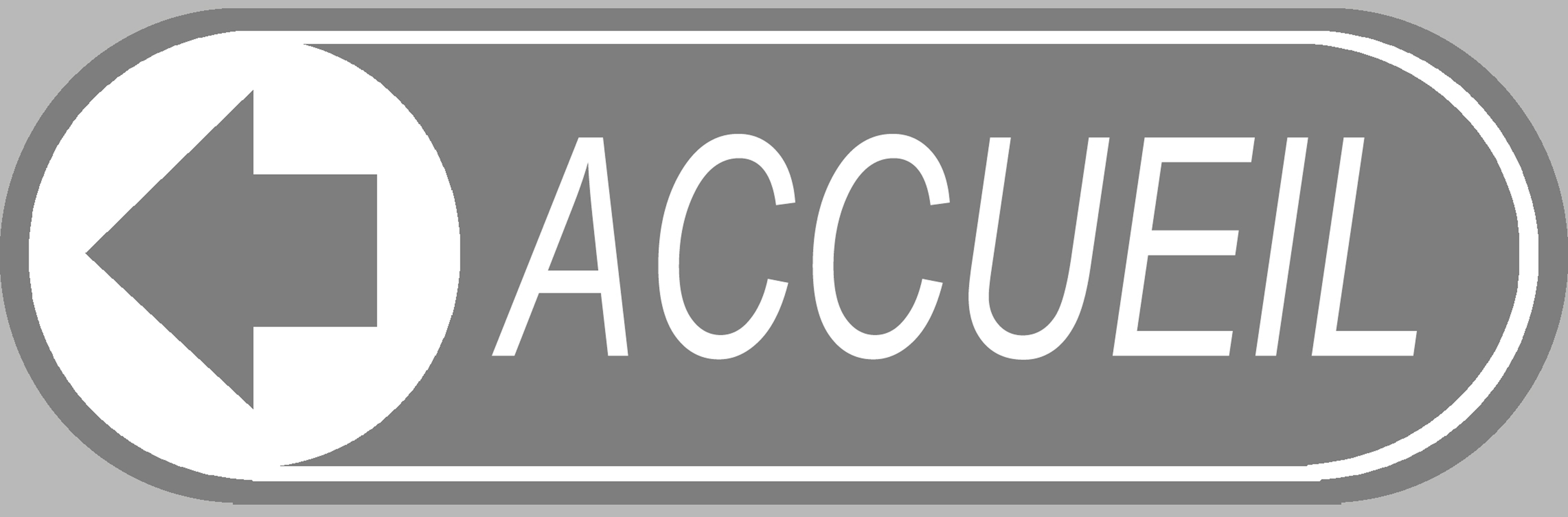 Accueil gris - Direction gauche (29x9cm) - Sticker/autocollant