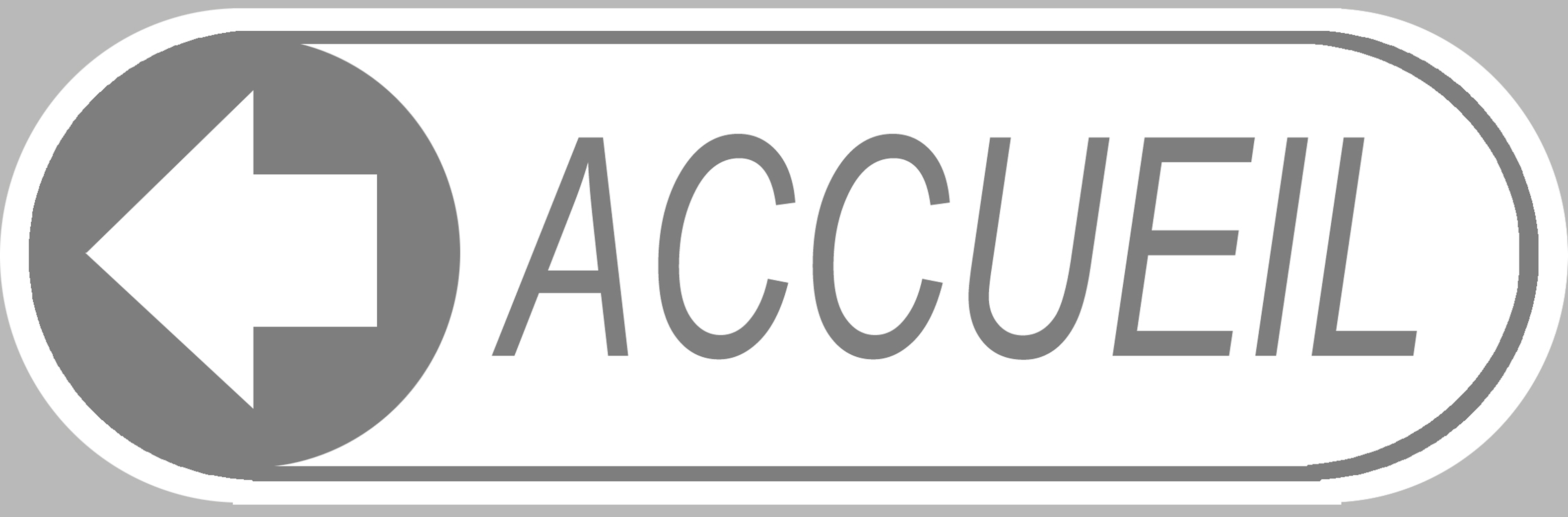 Accueil blanc - Direction gauche (29x9cm) - Sticker/autocollant