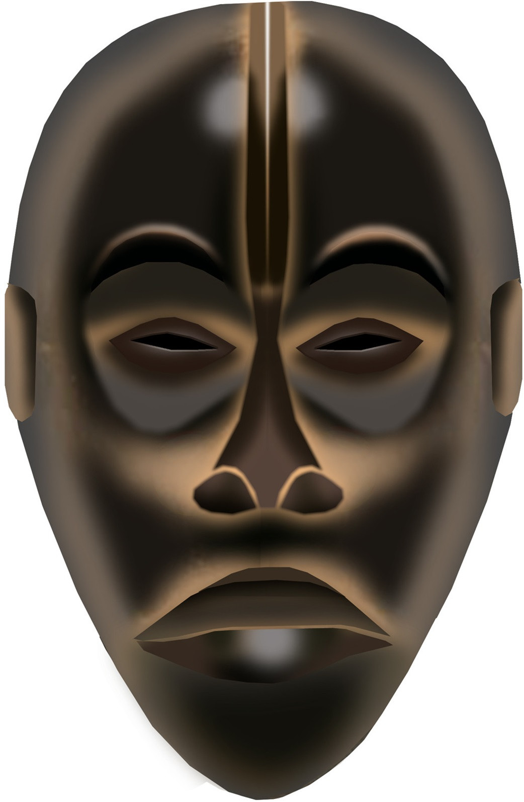 Masque africain (13x20cm) - Sticker/autocollant