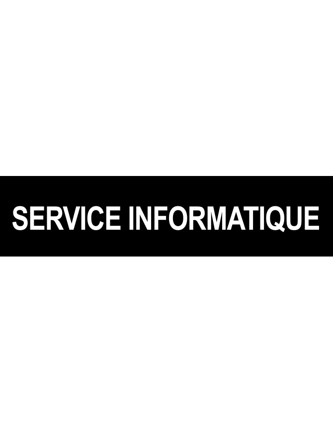 Local SERVICE INFORMATIQUE noir (15x3.5cm) - Sticker/autocollant