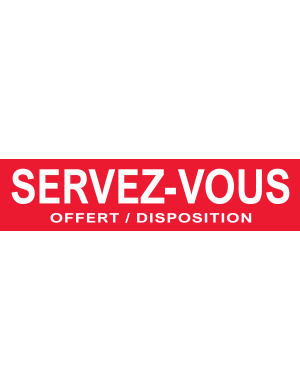 Servez-vous offert - 20x5cm - Sticker/autocollant
