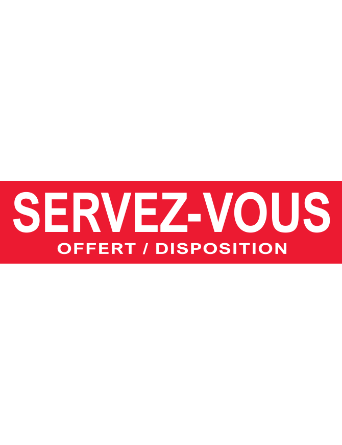 Servez-vous offert - 20x5cm - Sticker/autocollant