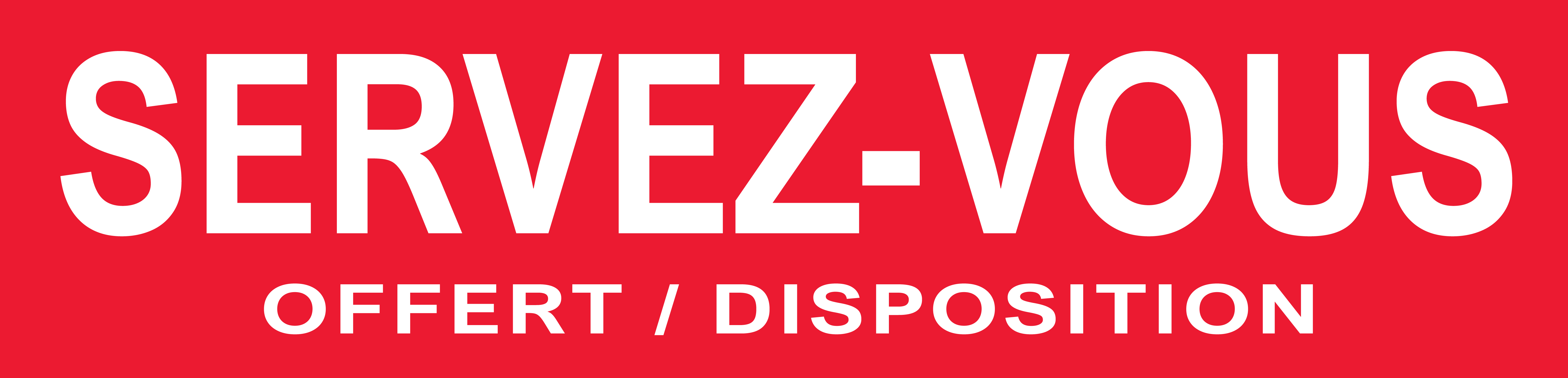 Servez-vous offert - 20x5cm - Sticker/autocollant