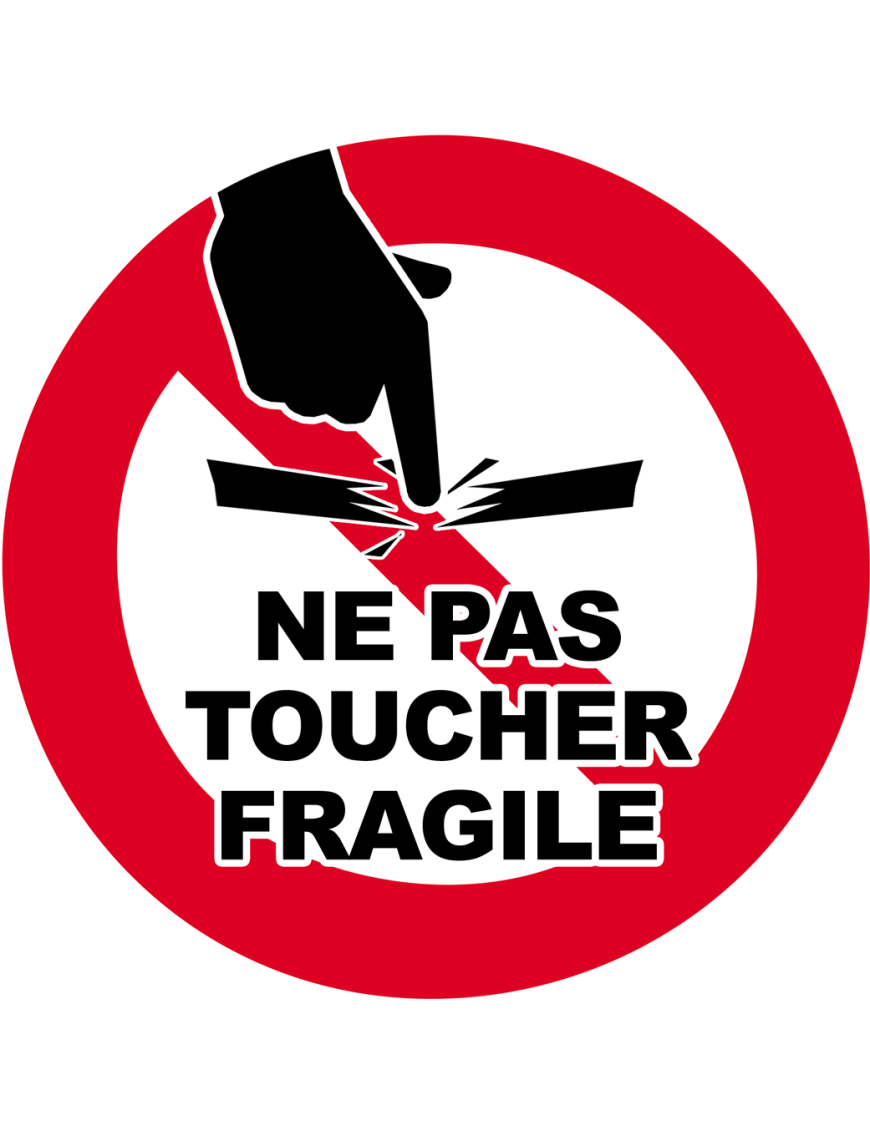 Ne pas toucher fragile - 5x5cm - Sticker/autocollant