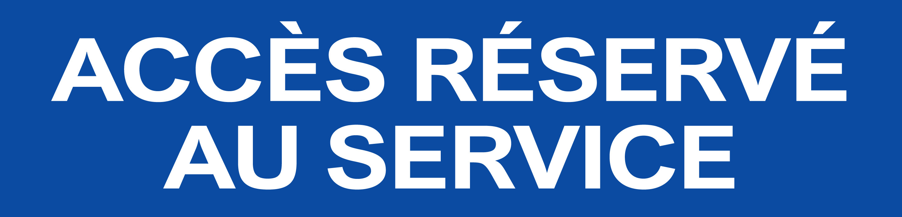 Accès réservé au service bleu (29x7cm) - Sticker/autocollant
