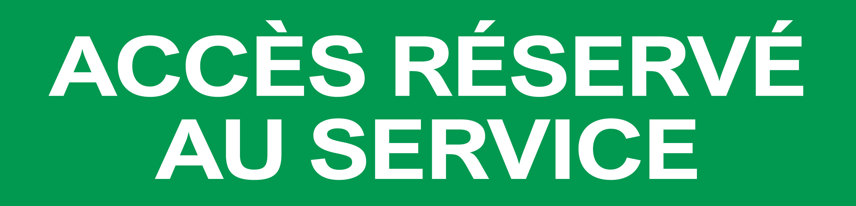 Accès réservé au service vert (29x7cm) - Sticker/autocollant