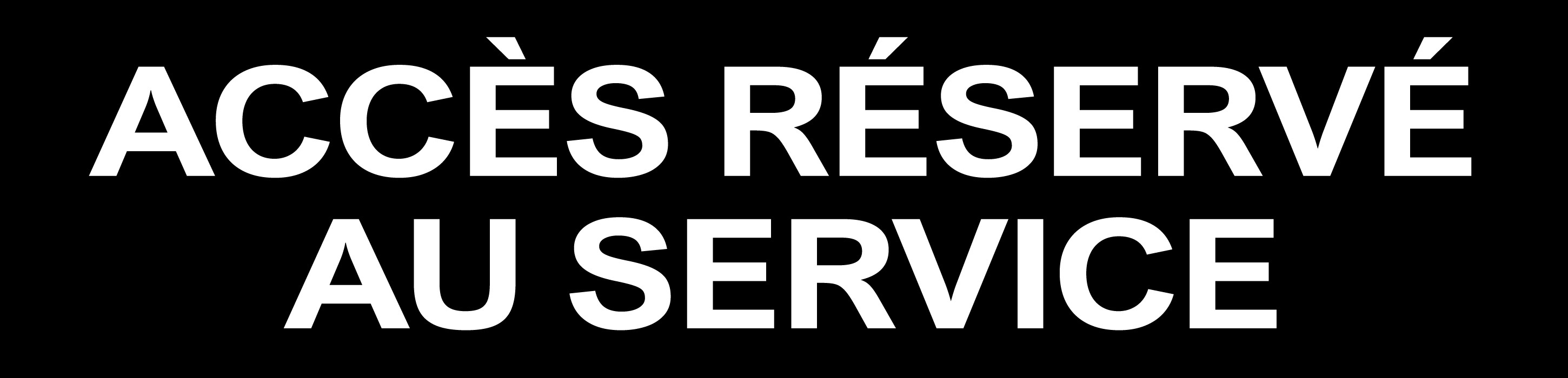 Accès réservé au service noir (15x3.5cm) - Sticker/autocollant