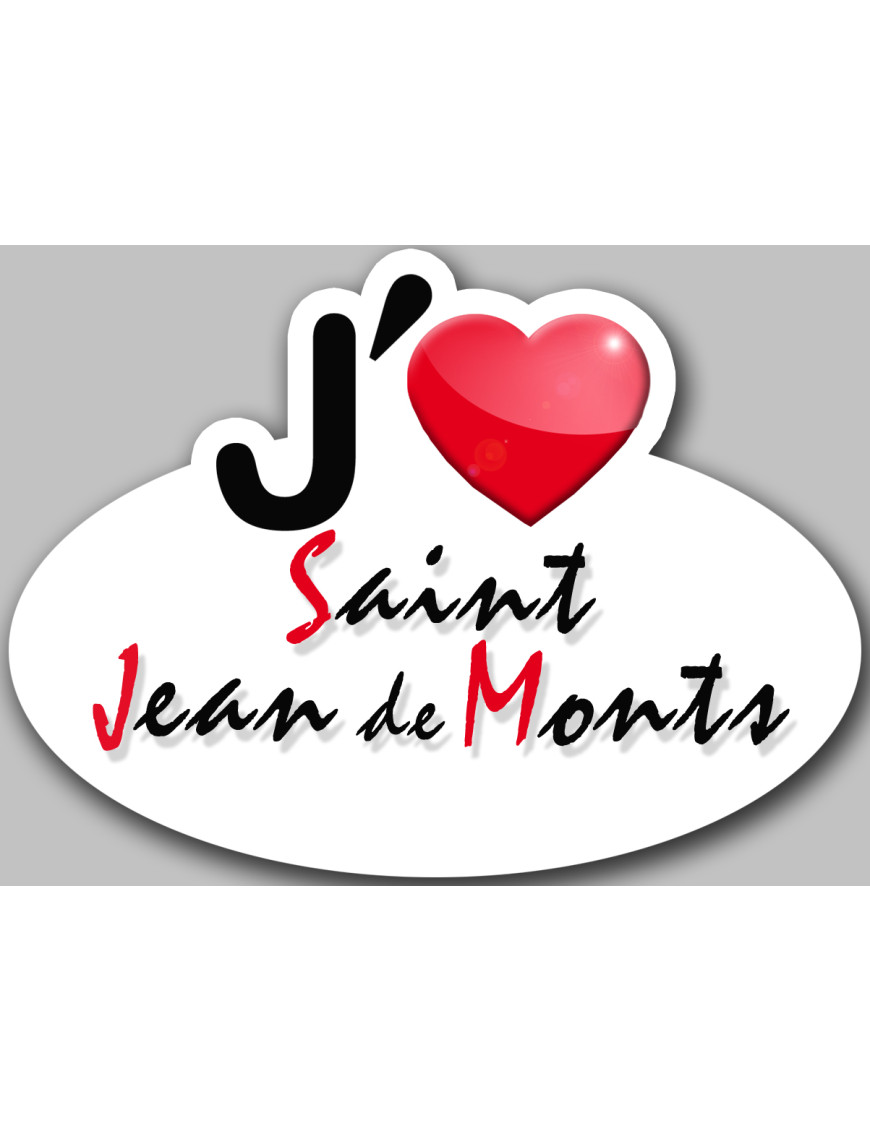 j'aime Saint-Jean-de-Monts  (5x3.7cm) - Sticker/autocollant