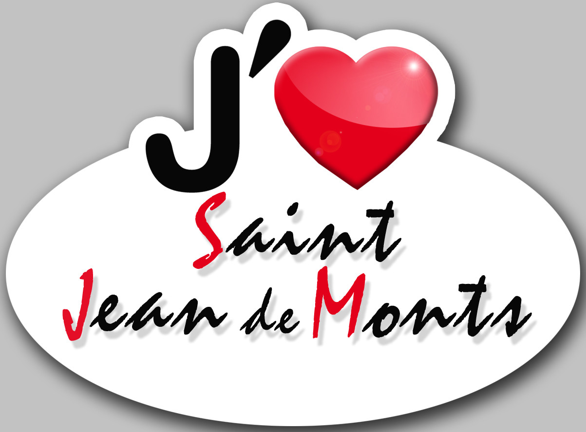 j'aime Saint-Jean-de-Monts  (5x3.7cm) - Sticker/autocollant