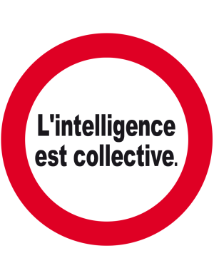l'intelligence est collective - 15x15cm - Sticker/autocollant