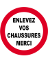 Enlevez vos chaussures - 5x5cm - Sticker/autocollant