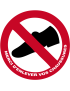Merci d'enlevez vos chaussures - 20x20cm - Sticker/autocollant