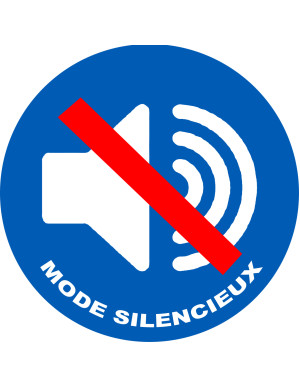 Mode silencieux - 20x20cm - Sticker/autocollant