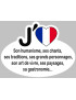 J'aime la France - 10x7.4cm - Sticker/autocollant