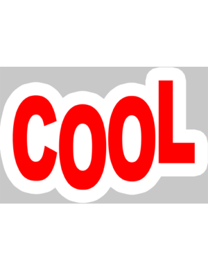 cool - 15x9.5cm - Sticker/autocollant