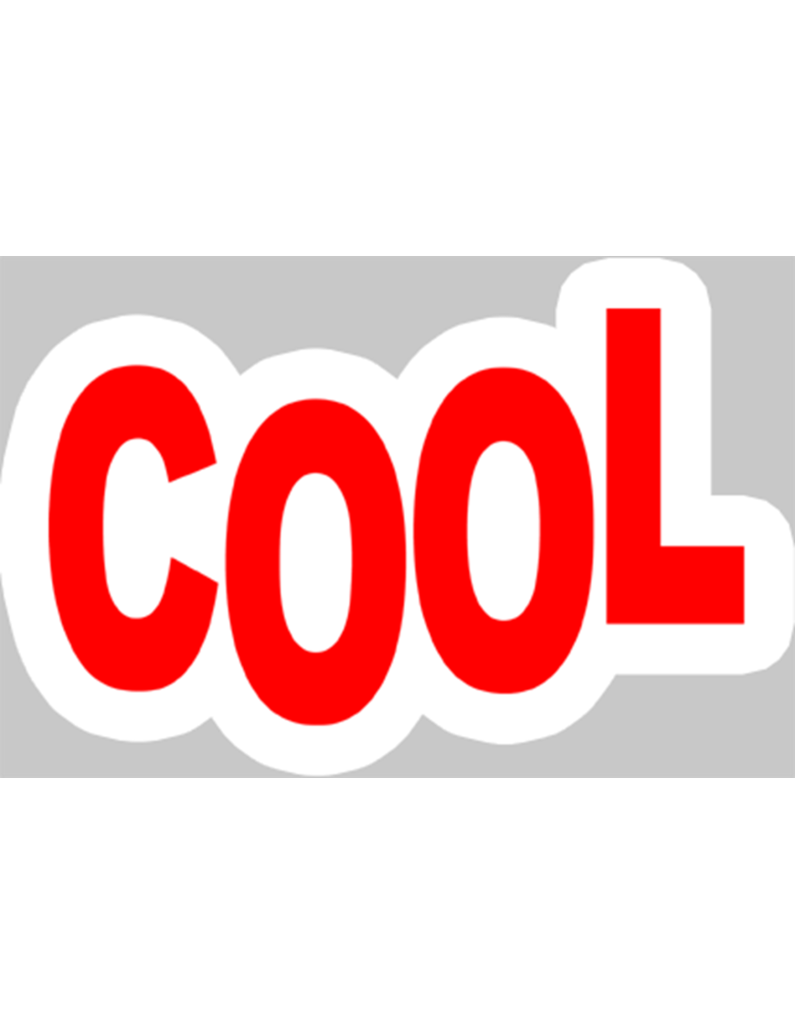 cool - 15x9.5cm - Sticker/autocollant