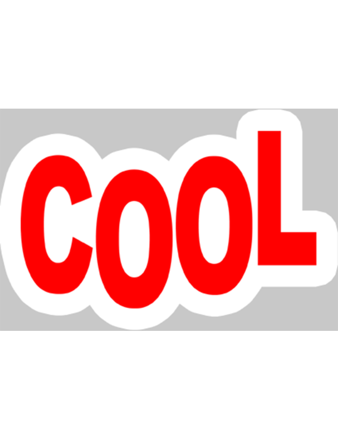 cool - 15x9.5cm - Sticker/autocollant