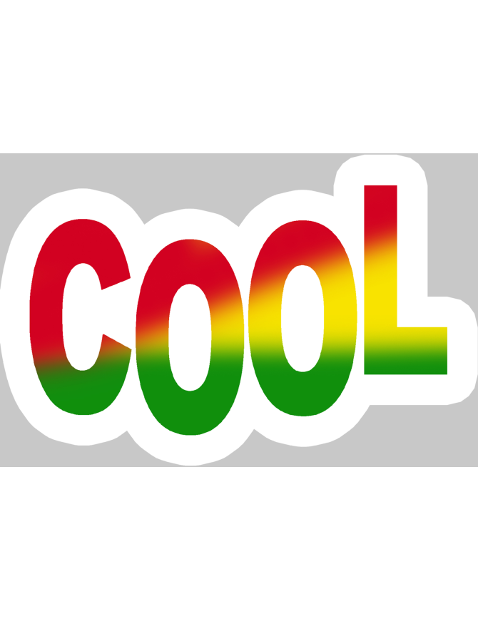 cool Rasta (15x9.5cm) - Sticker/autocollant