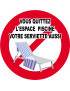 Absent retirez votre serviette - 20x20cm - Sticker/autocollant