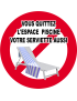 Absent retirez votre serviette - 10x10cm - Sticker/autocollant
