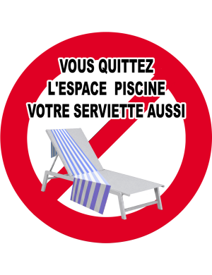 Absent retirez votre serviette - 5x5cm - Sticker/autocollant
