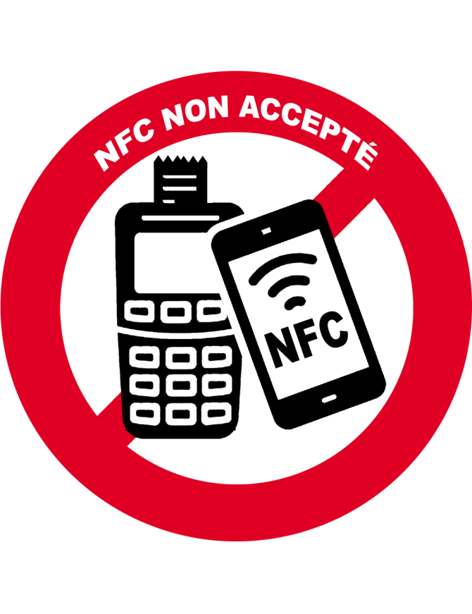 Paiement FCN non accepté - 15x15cm - Sticker/autocollant
