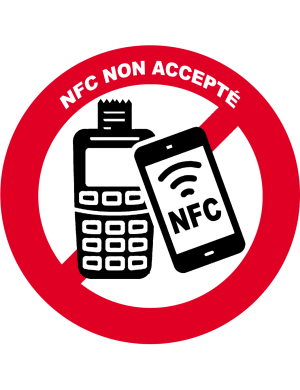 Paiement FCN non accepté - 5x5cm - Sticker/autocollant