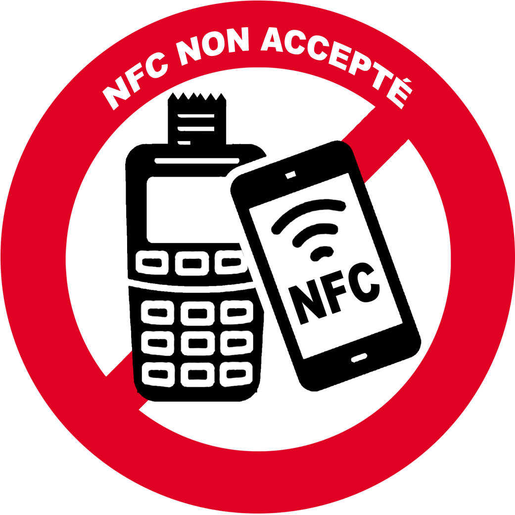 Paiement FCN non accepté - 5x5cm - Sticker/autocollant