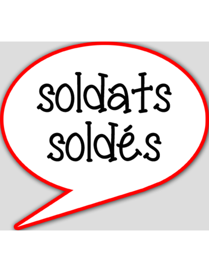 soldats soldés - 15x13.5cm - sticker/autocollant