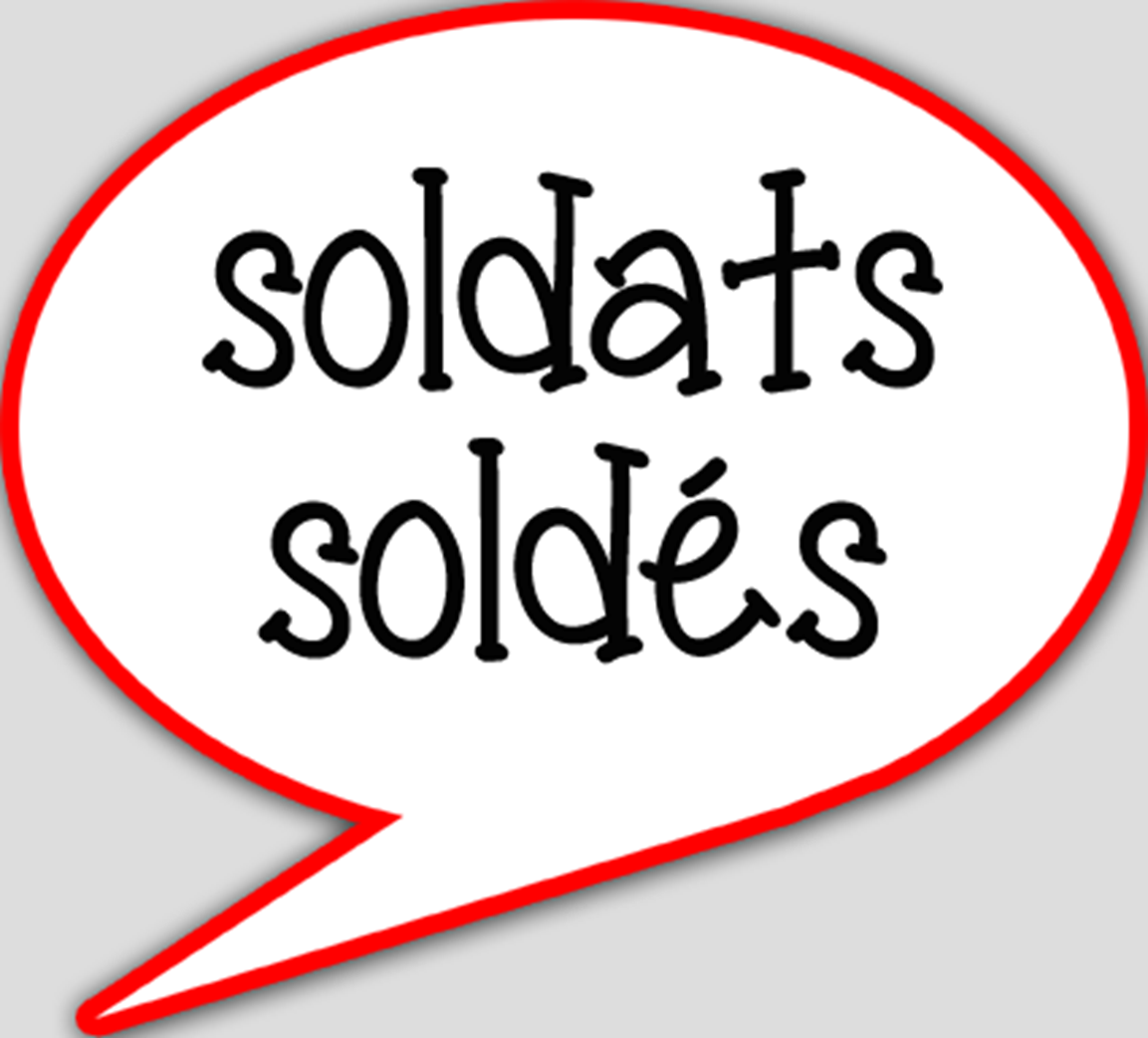 Soldats soldés (15x13.5cm) - sticker/autocollant