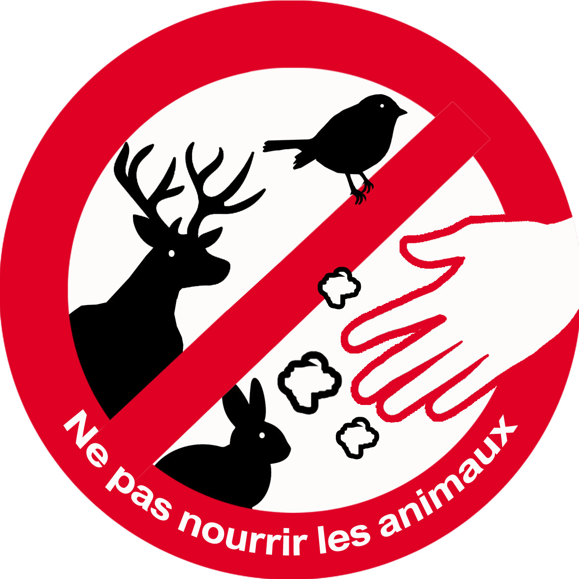 Ne pas nourrir les animaux - 15cm - Sticker/autocollant