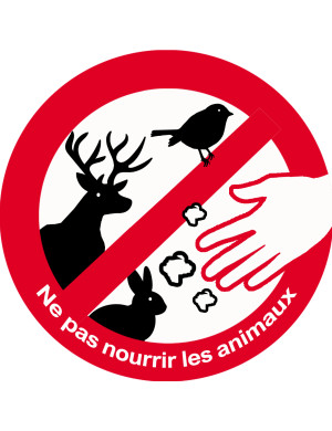 Ne pas nourrir les animaux - 5cm - Sticker/autocollant