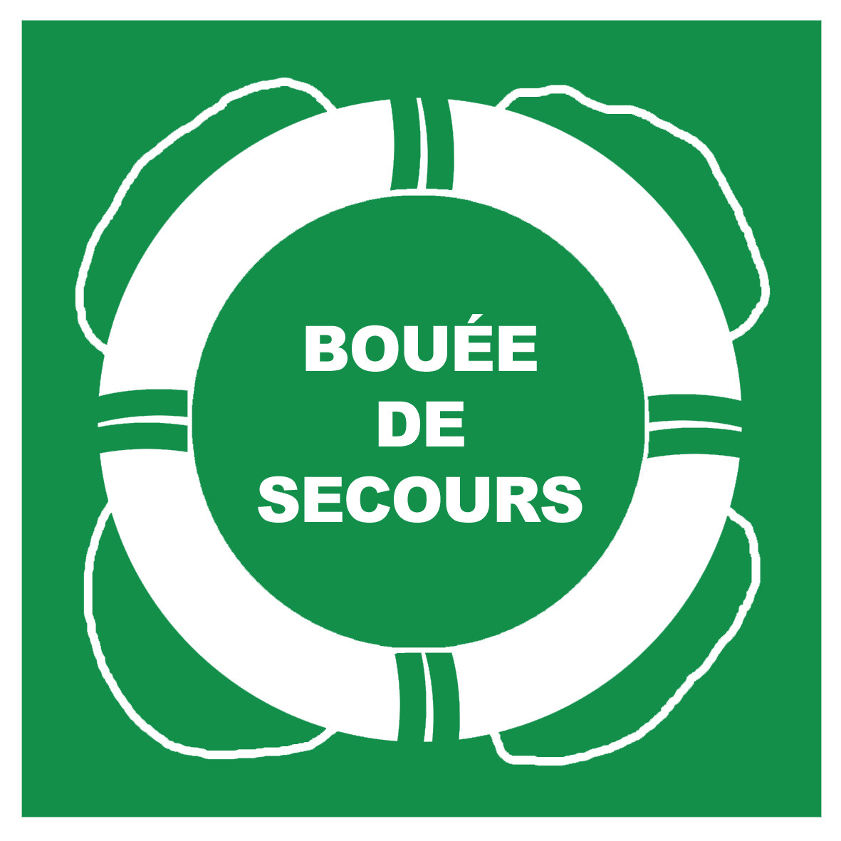 Bouée de secours avec texte - 10x10cm - Sticker/autocollant