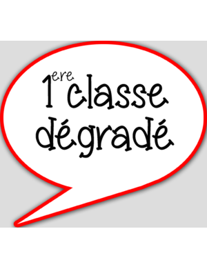 1ère classe dégradé - 15x13.5cm - sticker/autocollant