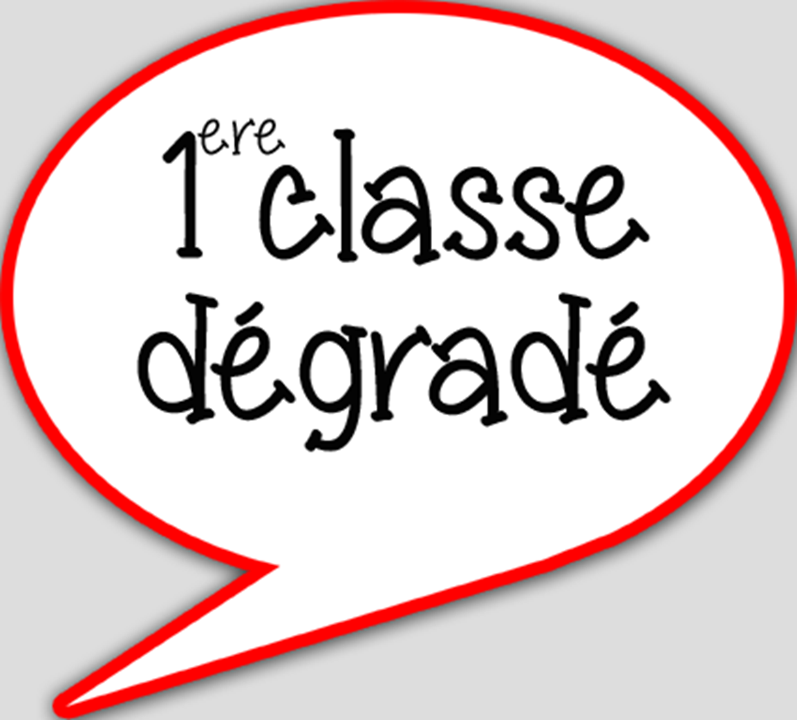 1ère classe dégradé (15x13.5cm) - sticker/autocollant