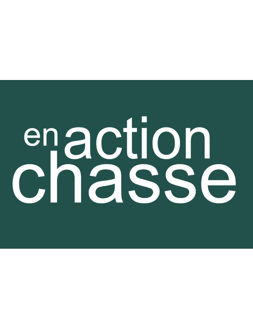 en action de chasse vert - 10x6.5cm - Sticker/autocollant