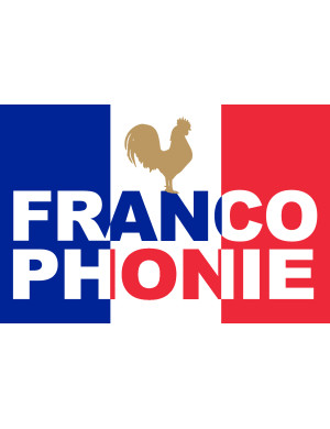 Francophonie - 29x19cm - Sticker/autocollant