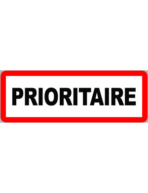PRIORITAIRE - 29x10.2cm - Sticker/autocollant