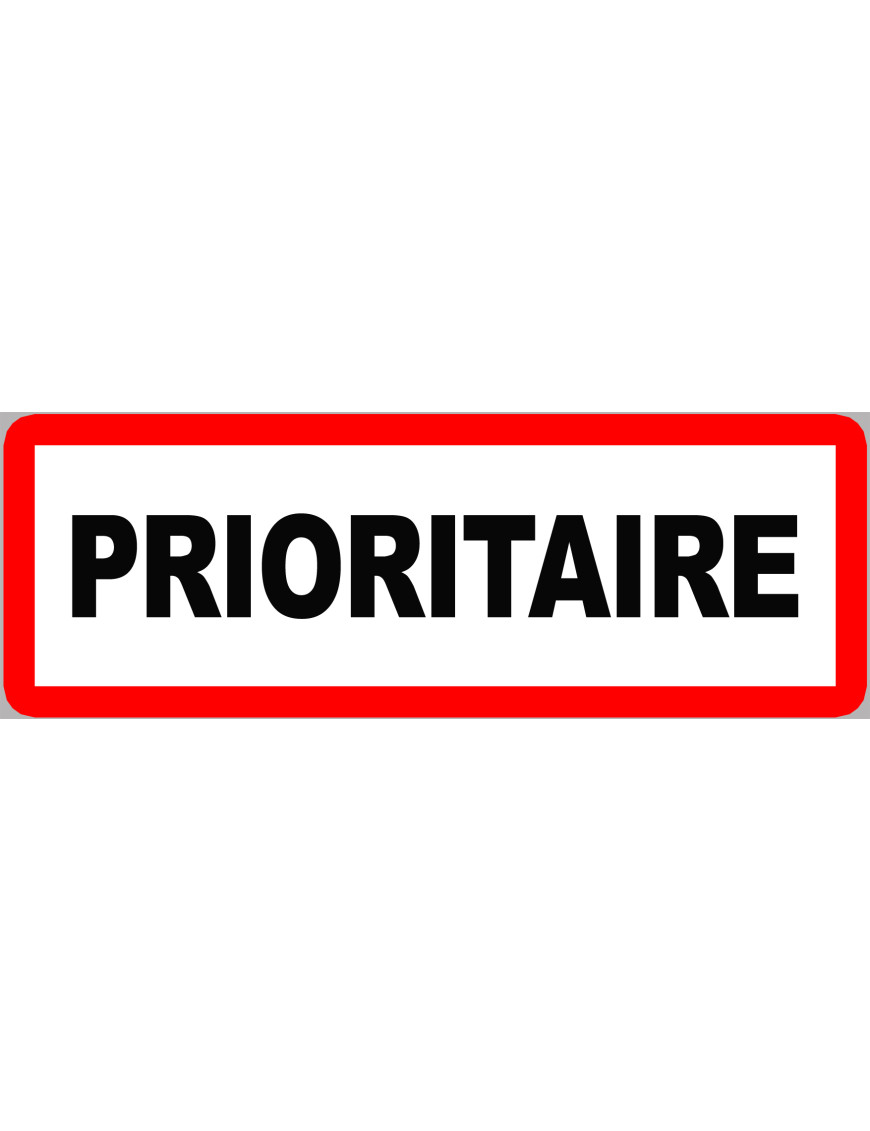 PRIORITAIRE - 15x5cm - Sticker/autocollant