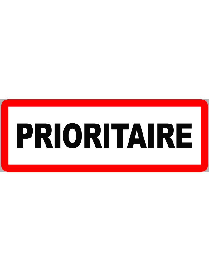 PRIORITAIRE - 10x3.5cm - Sticker/autocollant