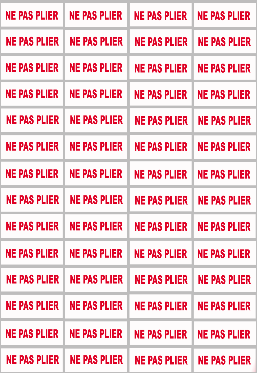 NE PAS PLIER - 56fois 4.8x2cm - Sticker/autocollant