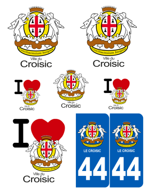 Le Croisic - 8 autocollants variés - Sticker/autocollant
