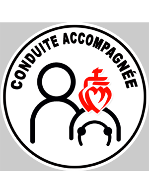 conduite accompagnée Vendéen - 15cm - Sticker/autocollant