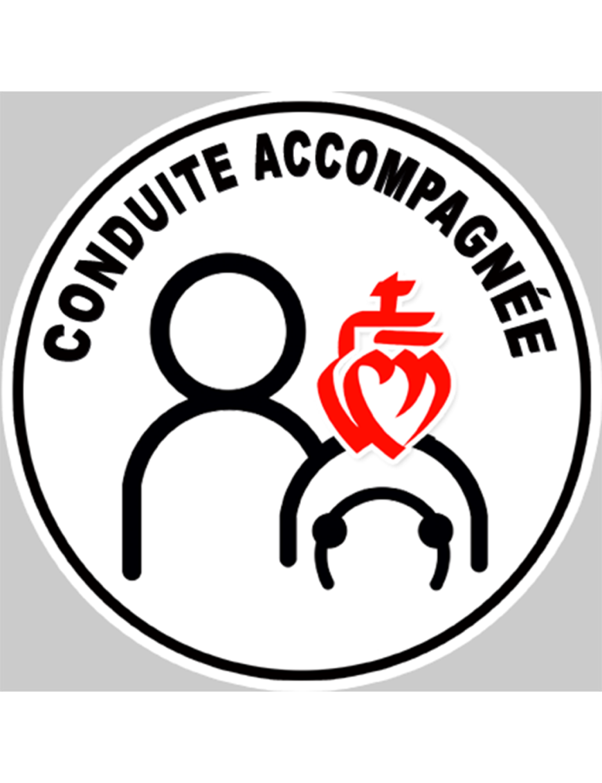 conduite accompagnée Vendéen - 15cm - Sticker/autocollant