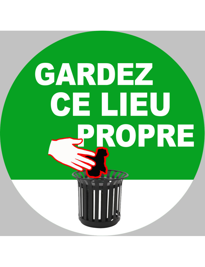 Gardez ce lieu propre (5x5cm) - Sticker/autocollant