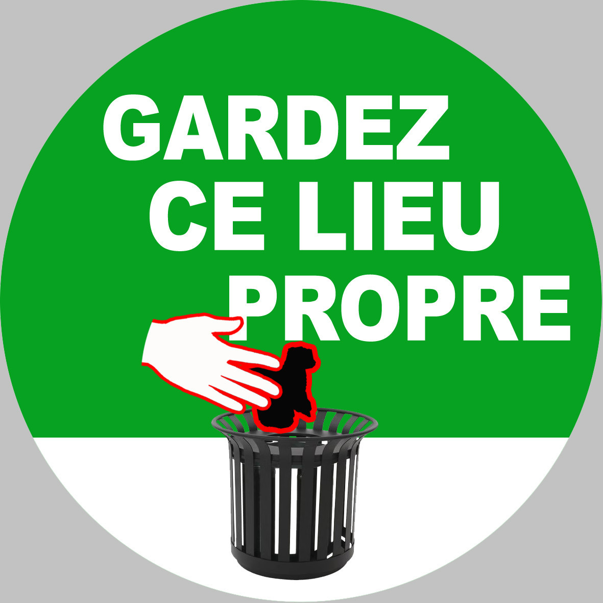 Gardez ce lieu propre (5x5cm) - Sticker/autocollant