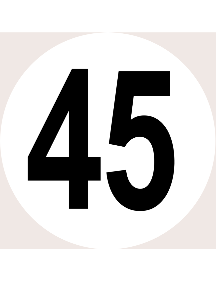 Disque de vitesse 45 - 20cm - Sticker/autocollant